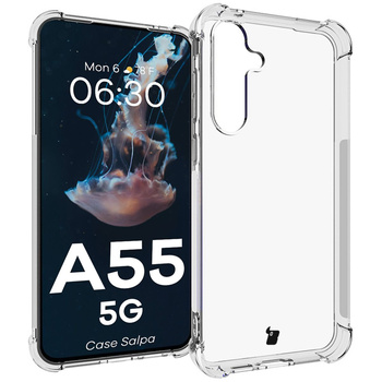 Elastyczne etui Bizon Case Salpa do Galaxy A55 5G, przezroczyste