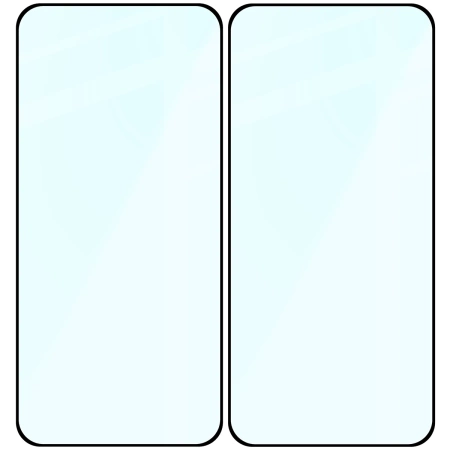 Szkło hartowane Bizon Glass Edge Duo do Xiaomi POCO F7, czarna ramka, 2 sztuki