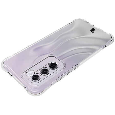 Elastyczne etui + 2x folia na ekran Bizon Case Clear Pack do Oppo Reno12 Pro, przezroczyste