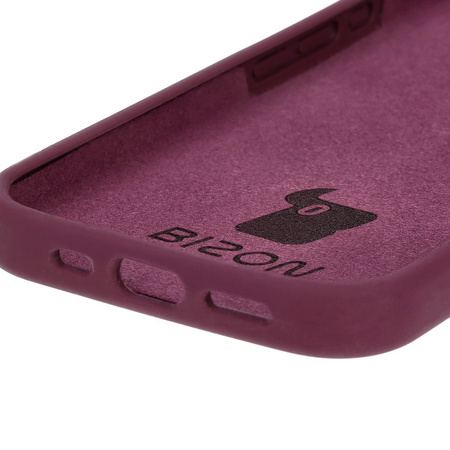 Silikonowe etui Bizon Soft Case do iPhone 16, ciemnofioletowe