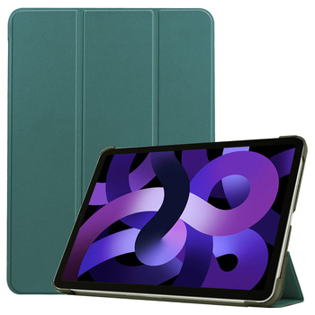 Etui Bizon Case Tab Croc do Apple iPad Air 6 10.9" 2024 / iPad Air 5 10.9 2022 / Air 4 10.9 2020, ciemnozielone