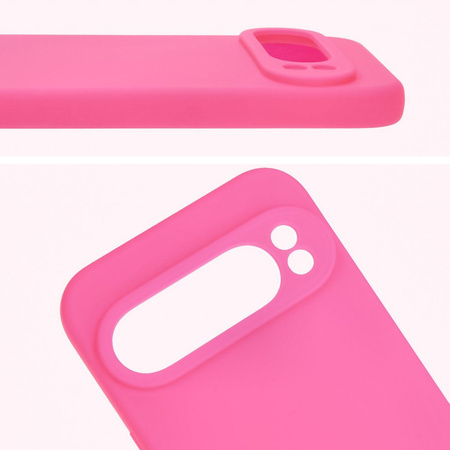 Silikonowe etui Bizon Soft Case do Google Pixel 9 Pro XL, neonowo-różowe