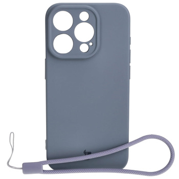 Etui Bizon Case Silicone do Apple iPhone 15 Pro, szare