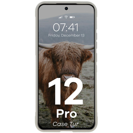 Pancerne etui Bizon Case Tur do Oppo Reno 12 Pro, jasnoszare