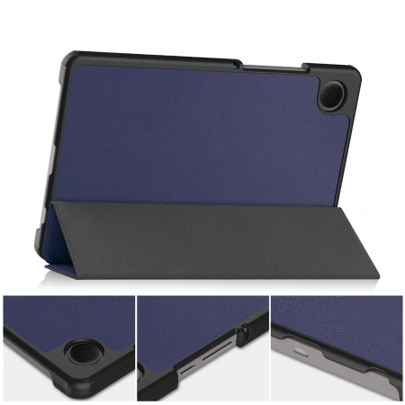 Etui z klapką Bizon Case Tab Croc do Galaxy Tab A11 / A9, granatowe