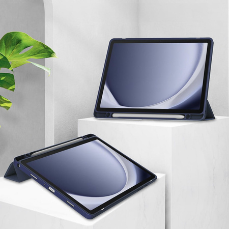 Etui Bizon Case Tab Clear Matt do Galaxy Tab A9 Plus, granatowe
