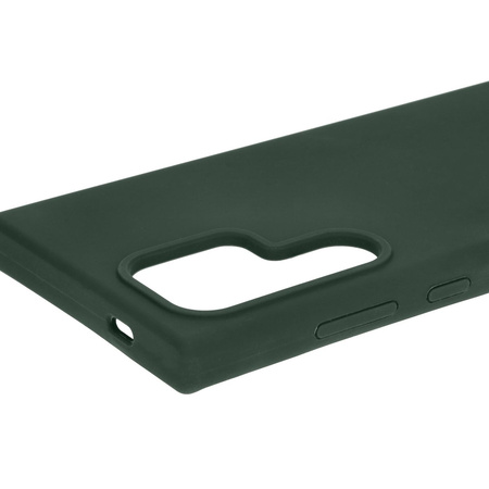 Silikonowe etui Bizon Soft Case do Galaxy S24 Ultra, ciemnozielone