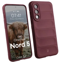 Pancerne etui Bizon Case Tur do OnePlus Nord 5, burgundowe