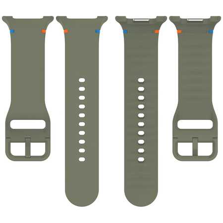 Silikonowy pasek Bizon Strap Watch Silicone G do Galaxy Watch 8 40 mm / 44 mm / 8 Classic 46 mm, ciemnozielony