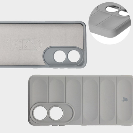 Pancerne etui Bizon Case Tur do Oppo A60 4G, jasnoszare