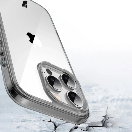 Etui Bizon Case Halo do iPhone 16 Pro, przydymione-czarne