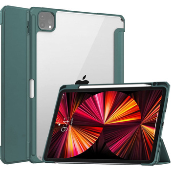 Etui Bizon Case Tab Clear Matt do iPad Pro 11 2022/2021/2020/2018, ciemnozielone