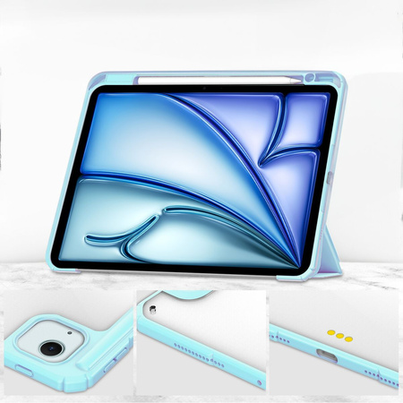 Etui Bizon Case Tab Clear Matt do iPad Air 13" 2025 / 2024, błękitne